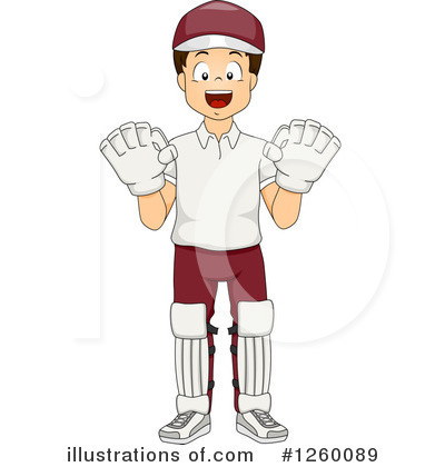 Cricket Player Clipart #1260089 by BNP Design Studio