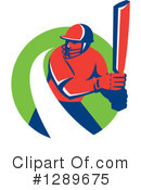 Cricket Player Clipart #1289675 by patrimonio