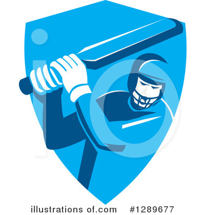 Royalty-Free (RF) Cricket Player Clipart Illustration by patrimonio - Stock Sample #1289677