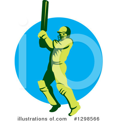 Royalty-Free (RF) Cricket Player Clipart Illustration by patrimonio - Stock Sample #1298566
