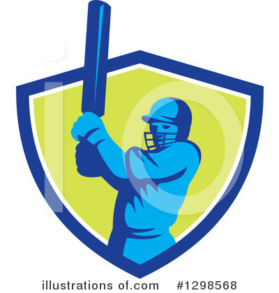 Royalty-Free (RF) Cricket Player Clipart Illustration by patrimonio - Stock Sample #1298568