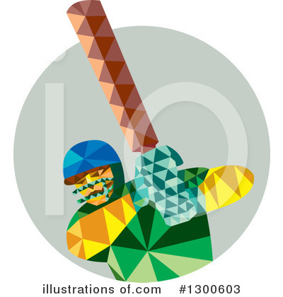 Royalty-Free (RF) Cricket Player Clipart Illustration by patrimonio - Stock Sample #1300603