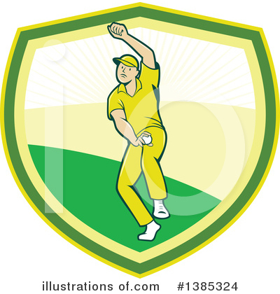 Royalty-Free (RF) Cricket Player Clipart Illustration by patrimonio - Stock Sample #1385324