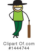 Cricket Player Clipart #1444744 by ColorMagic