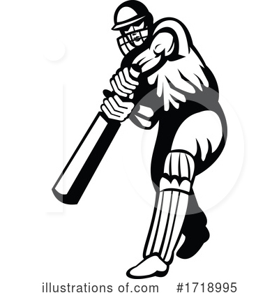 Royalty-Free (RF) Cricket Player Clipart Illustration by patrimonio - Stock Sample #1718995