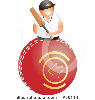 Royalty-Free (RF) Cricket Player Clipart Illustration by Prawny - Stock Sample #96114
