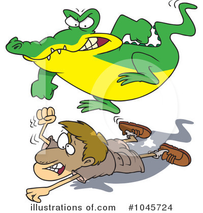 Royalty-Free (RF) Crocodile Clipart Illustration by toonaday - Stock Sample #1045724
