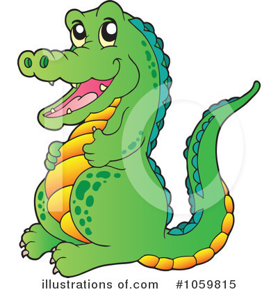 Royalty-Free (RF) Crocodile Clipart Illustration by visekart - Stock Sample #1059815
