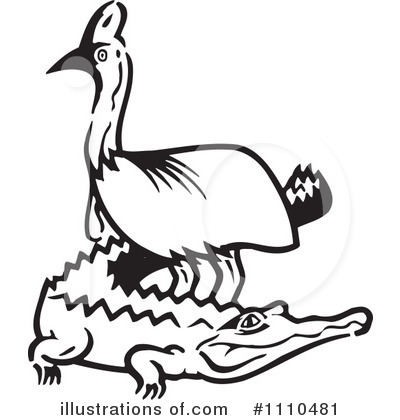 Royalty-Free (RF) Crocodile Clipart Illustration by Dennis Holmes Designs - Stock Sample #1110481