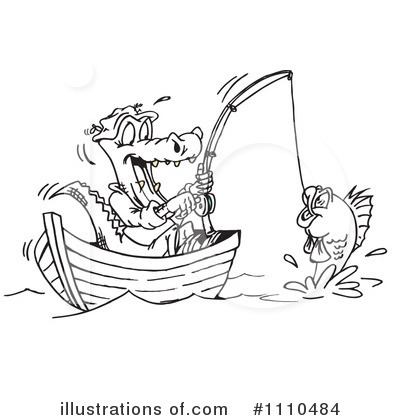 Royalty-Free (RF) Crocodile Clipart Illustration by Dennis Holmes Designs - Stock Sample #1110484