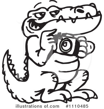 Royalty-Free (RF) Crocodile Clipart Illustration by Dennis Holmes Designs - Stock Sample #1110485