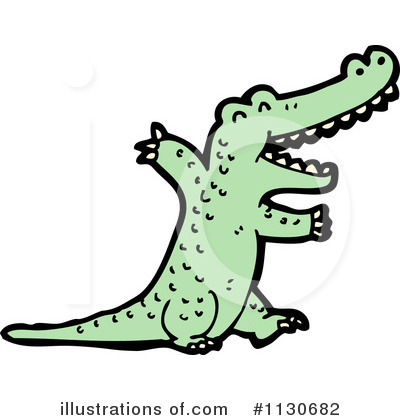 Royalty-Free (RF) Crocodile Clipart Illustration by lineartestpilot - Stock Sample #1130682