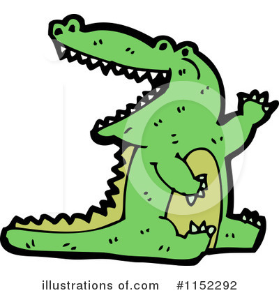 Royalty-Free (RF) Crocodile Clipart Illustration by lineartestpilot - Stock Sample #1152292