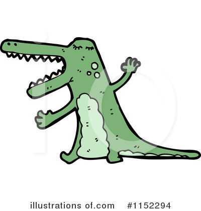 Royalty-Free (RF) Crocodile Clipart Illustration by lineartestpilot - Stock Sample #1152294