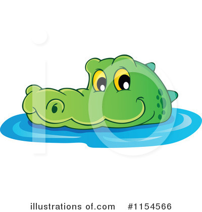 Royalty-Free (RF) Crocodile Clipart Illustration by visekart - Stock Sample #1154566
