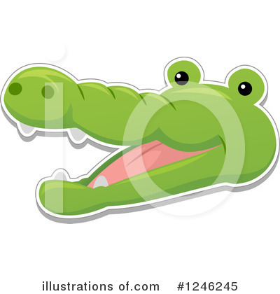 Crocodile Clipart #1246245 by BNP Design Studio