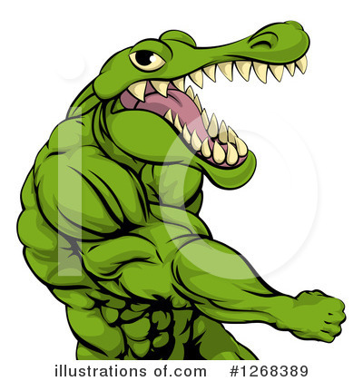 Crocodile Clipart #1268389 by AtStockIllustration