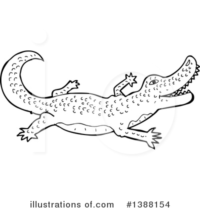 Royalty-Free (RF) Crocodile Clipart Illustration by lineartestpilot - Stock Sample #1388154