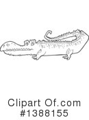 Crocodile Clipart #1388155 by lineartestpilot