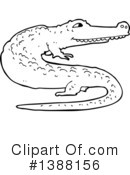 Crocodile Clipart #1388156 by lineartestpilot