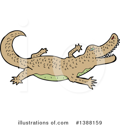 Royalty-Free (RF) Crocodile Clipart Illustration by lineartestpilot - Stock Sample #1388159