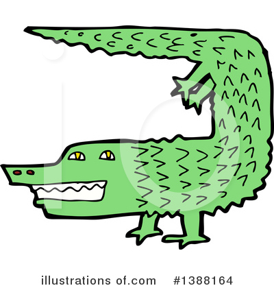 Royalty-Free (RF) Crocodile Clipart Illustration by lineartestpilot - Stock Sample #1388164