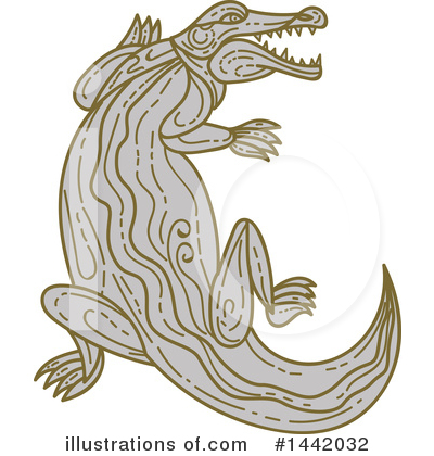 Alligator Clipart #1442032 by patrimonio