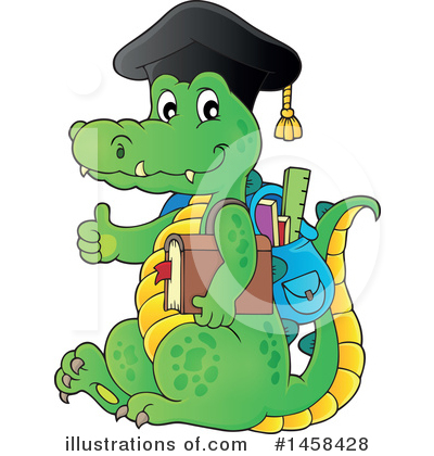 Royalty-Free (RF) Crocodile Clipart Illustration by visekart - Stock Sample #1458428