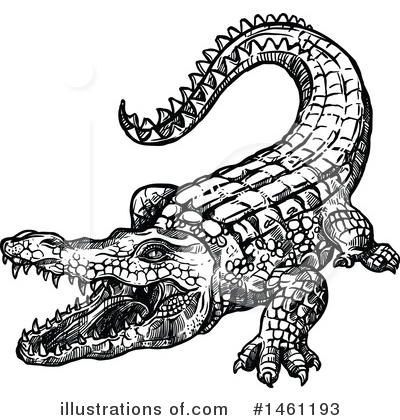 Royalty-Free (RF) Crocodile Clipart Illustration by Vector Tradition SM - Stock Sample #1461193