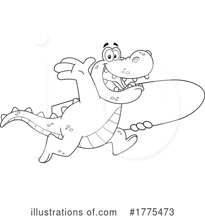 Royalty-Free (RF) Crocodile Clipart Illustration by Hit Toon - Stock Sample #1775473
