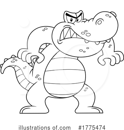 Royalty-Free (RF) Crocodile Clipart Illustration by Hit Toon - Stock Sample #1775474