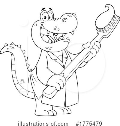 Royalty-Free (RF) Crocodile Clipart Illustration by Hit Toon - Stock Sample #1775479