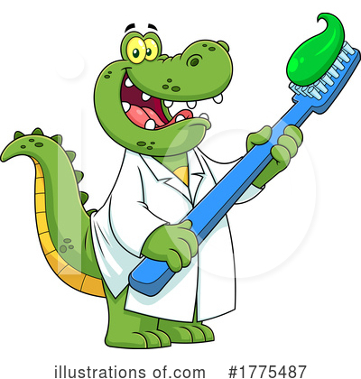 Royalty-Free (RF) Crocodile Clipart Illustration by Hit Toon - Stock Sample #1775487