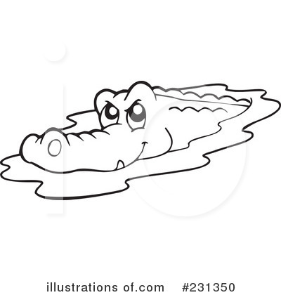 Royalty-Free (RF) Crocodile Clipart Illustration by visekart - Stock Sample #231350