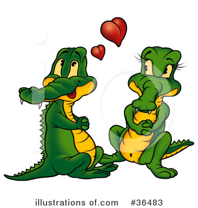 Royalty-Free (RF) Crocodile Clipart Illustration by dero - Stock Sample #36483