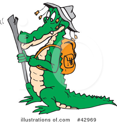 Royalty-Free (RF) Crocodile Clipart Illustration by Dennis Holmes Designs - Stock Sample #42969