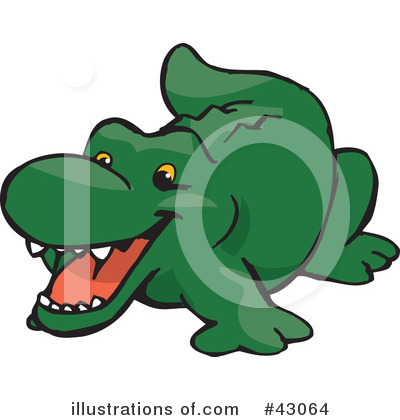 Royalty-Free (RF) Crocodile Clipart Illustration by Dennis Holmes Designs - Stock Sample #43064