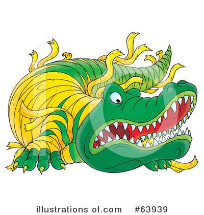 Royalty-Free (RF) Crocodile Clipart Illustration by Alex Bannykh - Stock Sample #63939