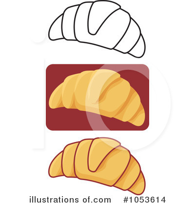 Royalty-Free (RF) Croissant Clipart Illustration by Any Vector - Stock Sample #1053614