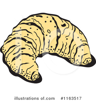 Royalty-Free (RF) Croissant Clipart Illustration by Andy Nortnik - Stock Sample #1163517
