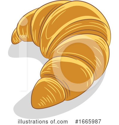 Royalty-Free (RF) Croissant Clipart Illustration by cidepix - Stock Sample #1665987