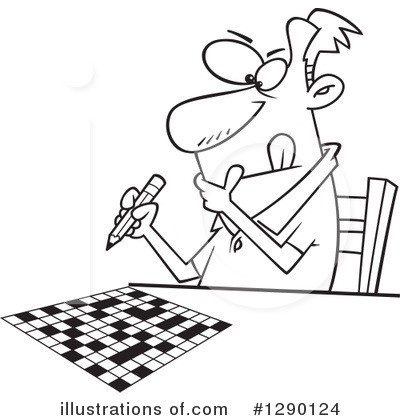 Royalty-Free (RF) Crossword Puzzle Clipart Illustration by toonaday - Stock Sample #1290124