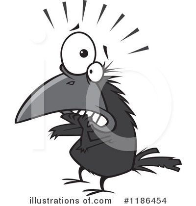 Royalty-Free (RF) Crow Clipart Illustration by toonaday - Stock Sample #1186454