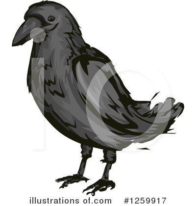 Royalty-Free (RF) Crow Clipart Illustration by BNP Design Studio - Stock Sample #1259917