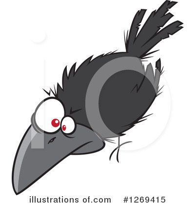 Royalty-Free (RF) Crow Clipart Illustration by toonaday - Stock Sample #1269415