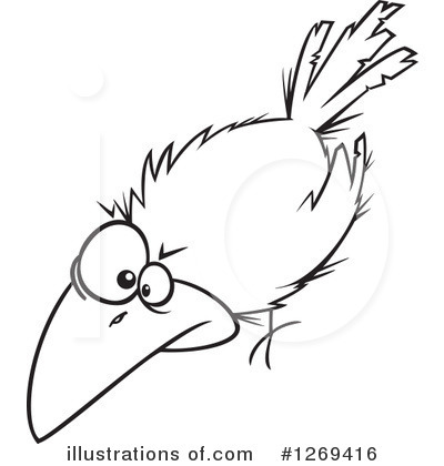 Royalty-Free (RF) Crow Clipart Illustration by toonaday - Stock Sample #1269416