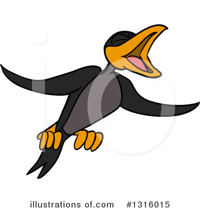 Royalty-Free (RF) Crow Clipart Illustration by LaffToon - Stock Sample #1316015