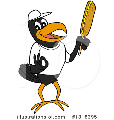 Royalty-Free (RF) Crow Clipart Illustration by LaffToon - Stock Sample #1318395