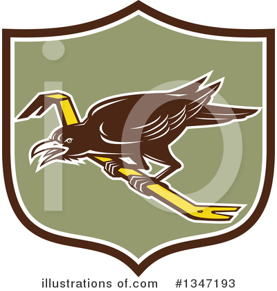 Royalty-Free (RF) Crow Clipart Illustration by patrimonio - Stock Sample #1347193