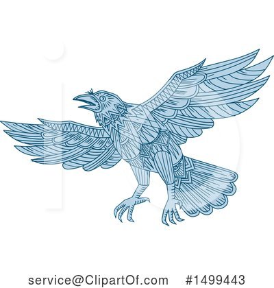 Royalty-Free (RF) Crow Clipart Illustration by patrimonio - Stock Sample #1499443